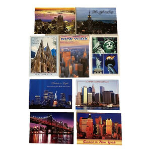 New Vtg Lot of 9 Assorted Postcards Manhattan Postcards Inc NYC Landmarks Blank